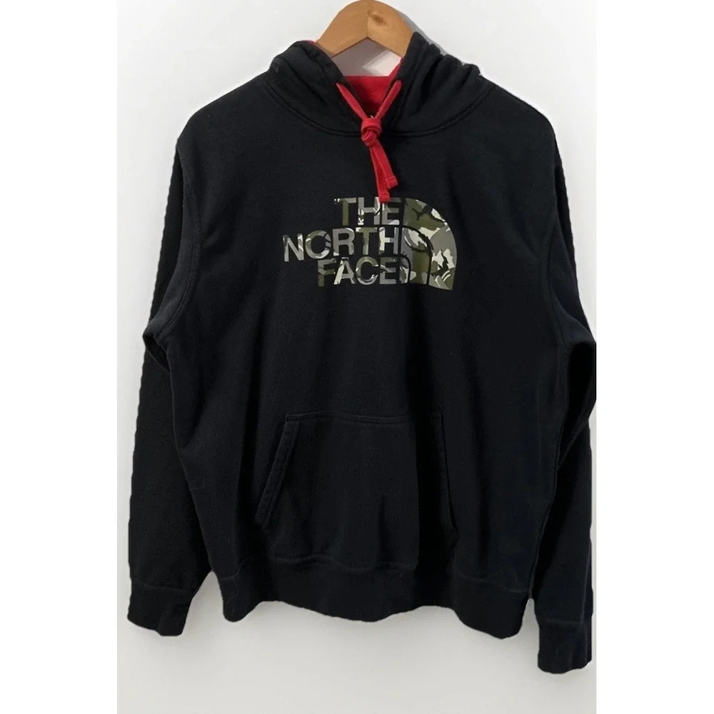 Mens The North Face Hooded‎ Sweatshirt Camo Graphic Logo Sz Med
